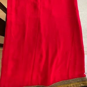 Preowned Red chiffon georgette saree